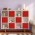 ShellKingdom Storage Bins - Foldable Fabric Storage Cubes, 6 Pack Cloth Organizer for Closet and Toy Storage, Red