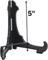 Black Easel Set of 10 - Plastic Folding Display Stands with Adjustable Locking Bar, 5" H
