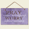 bouti1583 Pray About Everything Wooden Sign Decor, 9.5" by 5.75"