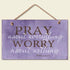 bouti1583 Pray About Everything Wooden Sign Decor, 9.5" by 5.75"