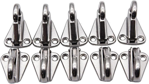 NRC&XRC Spring Snap Attach Rope Hook, Stainless Steel 316 Fender Spring Hook, Fending Hook Marine Clothes Boat Hardware