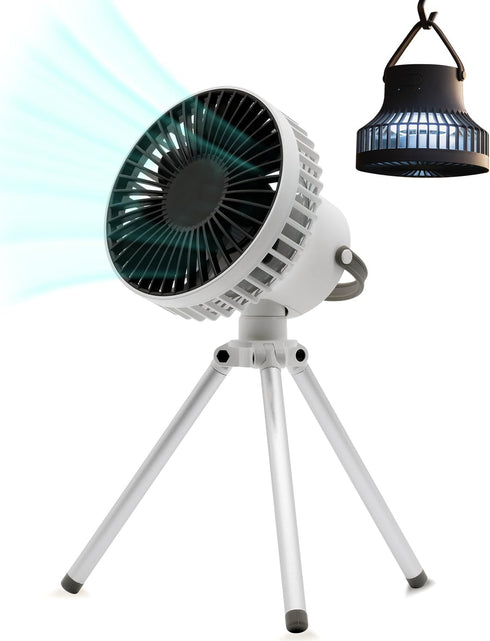 Portable Quiet Desk Fan, 3 Speeds Adjustable Small Fan with 3 Light, USB Cooling Air Circulator for Office, Home (White)