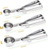 Ice Cream Scoop, 3Pcs Cookie Scoop Set, 18/8 Stainless Steel Cookie Dough Scoop, Cookie Scoops for Baking Set of 3, Ice Cream Scooper with Trigger Release, Cookie Scooper for Baking, Cupcake Scoop