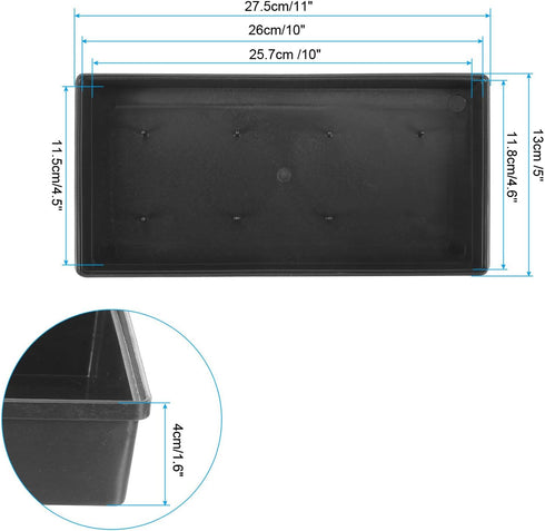 PATIKIL Plastic Design Bowl 3 Pcs 11" Flower Arrangement Base for Decorating Black by PATIKIL