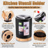 Kitchen Utensil Holder, Tableware Storage Bucket with Removable Divider and Wooden Base