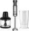 MasterChef Handheld Immersion Blender, 400W Stainless Steel Emulsifier with Chopper Attachment & Measuring Jug for Baby