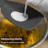 Large Silicone Cooking Spoon, Non-Stick Solid Spoon Set with Deep Bowl and Measurement Mark, Heat Resistant Kitchen