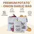 Potato Onion Garlic Storage Bag, Reusable Vegetable Storage Bags with Drawstring Closure, 3 Packs (Potato Onion Garlic