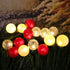 G15 70 19FT Red and White Christmas Lights Outdoor Pearlized Glass LED Mini Globe String Lights for Christmas Tree