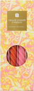 4pack, Italian Spiral Twisted Tapered Dinner Candles, Ideal Valentines Day Gift, Tabling Tables, Pink and Orange