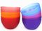 Set of 12 Plastic Bowls - Unbreakable 32oz/6 inch Cereal/Soup/Salad Bowls in 6 Assorted Colors | BPA Free, Dishwasher