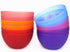 Set of 12 Plastic Bowls - Unbreakable 32oz/6 inch Cereal/Soup/Salad Bowls in 6 Assorted Colors | BPA Free, Dishwasher