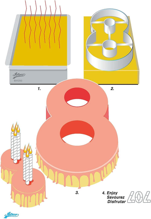 Ateco Extra Large Number 4 Cake Cutter