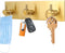 Picowe Key Holder for Wall, Adhesive Stainless Steel Key Hooks, Key Organizer, Towel Hook, Coat Hanger - Golden 1PCS