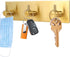 Picowe Key Holder for Wall, Adhesive Stainless Steel Key Hooks, Key Organizer, Towel Hook, Coat Hanger - Golden 1PCS