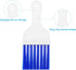 PATIKIL Air Conditioner Fin Comb, Plastic Whisk Brush for Condenser Cleaning, Radiator Repair Tool, White Blue