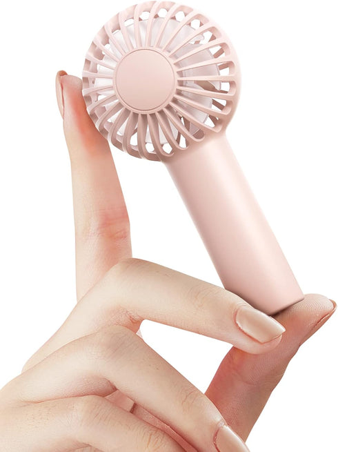 SWEETFULL Mini Portable Fan, Powerful Handheld Rechargeable Fan, 3 Speeds Personal Small Fan for Travel Makeup
