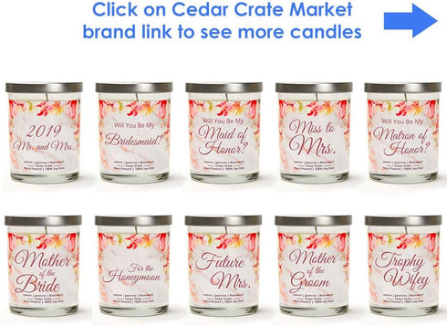 Luxury Scented Soy Candle by Miss to Mrs. - Engagement Candle, Wedding Day Gift for Bride to Be