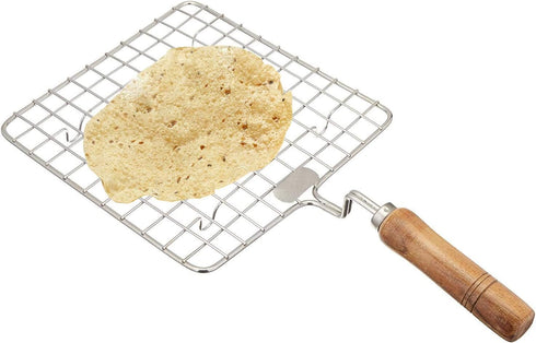 Big Stainless Steel Roasting Net, Wire Roaster, Cooking Rack for Chicken Grill, Silver