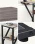 NEFROM ET-D-GY1 C-Shaped End Table, Small Couch Side Table, Sofa TV Tray Table for Living Room, Bedroom, Bedside