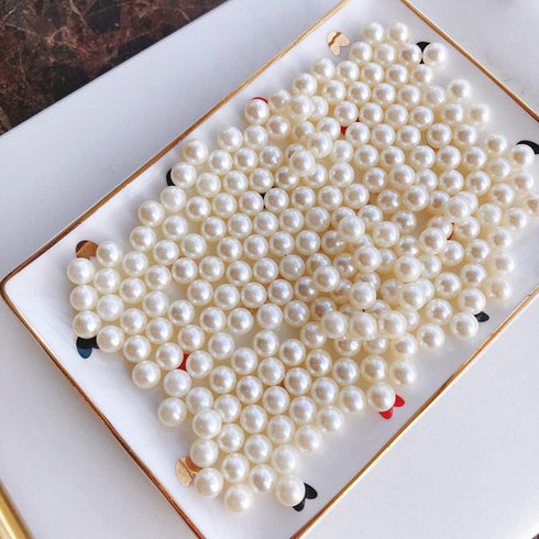 Sooyee Art Faux Pearls 1700-Pcs Loose Beads (8mm, Ivory) 1.1 Lbs for Vase Fillers, Table Scatter, Wedding