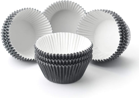 Gifbera 200-Count Standard Black Foil Cupcake Liners Muffin Wrappers