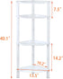 4 13.5 10 33.5 Inches, 4 Tier Corner Shower Caddy, Rustproof, Plastic Shower Organizer for Bathroom, Bathtub, Shower