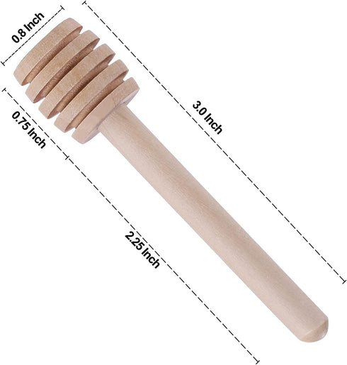 CJFocus 150 3 inch Pcs Honey Dipper Sticks, Mini Wooden Honeycomb Stick, Small Honey Spoons Stirrer Stick for Honey Jar