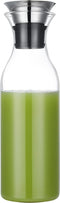 Karafu Glass Carafe with Lid, 50 Ounces Borosilicate Glass Pitcher for Hot/Cold Beverages