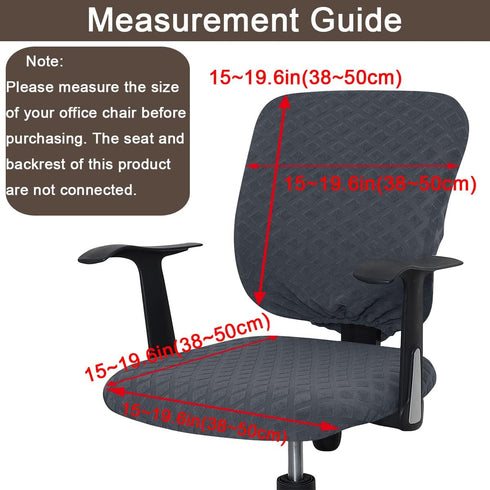 Office Chair Cover Universal Rotating Chair Slipcovers Stretch Removable Protector Computer Chair Seat Cover (Grey)