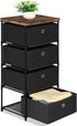 HAITRAL Fabric Storage Chest, 4 Drawer Clothes Organizer Unit for Closet, Easy Assembly Dresser for Bedroom, Hallway,