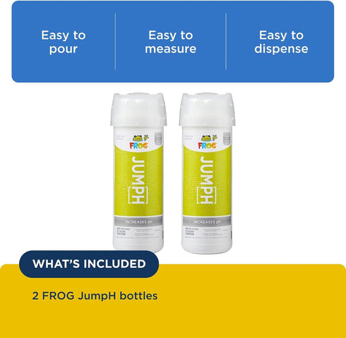 2 lb 2 Pack FROG JumpH pH Increaser for Hot Tubs and Swim Spas - Bottle with TruDose Measuring Cap for Easy Maintenance