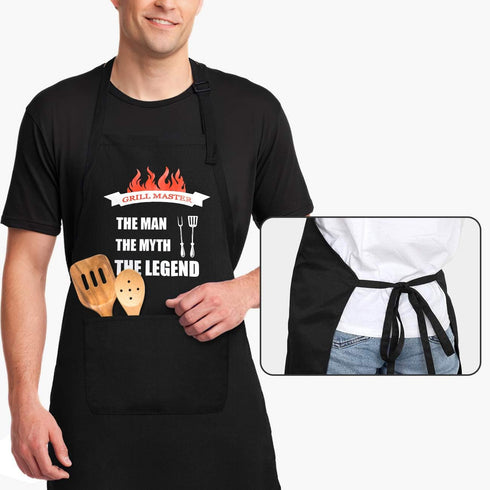 Aprons for Men - Funny Adjustable Neck Strap, Waterproof & Oil-Proof, Best for Grilling, Husband Birthday Gift