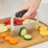HIC Kitchen Crinkle-Cut Wave Slicer, Stainless Steel Blade - Vegetable Cutter