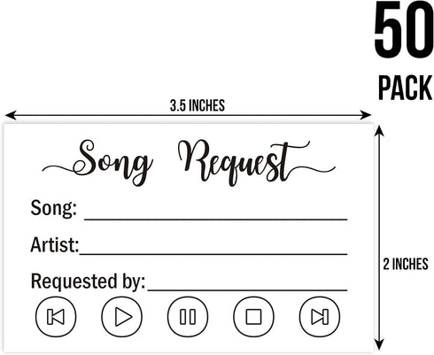 50 Request a Recipe Card for Bridal Shower - Invitation Insert for Wedding or Baby Shower, Size 3.5" x 2"