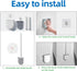 FLDAM Set,Rv Silicone Toilet Brush,Toilet Bowl Brush,Toilet Brush and Holder Toilet Cleaner Brush Wall Mounted