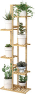 Laiensia Bamboo Plant Stand Rack 6 Tier,Multiple Stand Holder Shelf Rack, Indoor&Outdoor