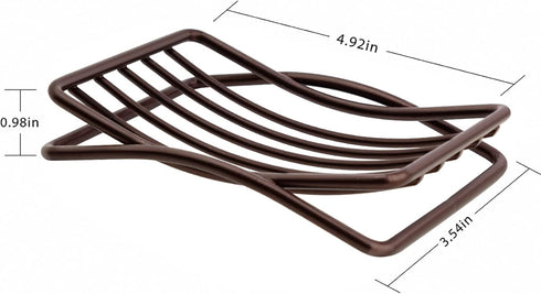 Soap Dish for Shower, Stainless Steel Self-Draining Bar Soap Holder, Easy Cleaning Quick Dry, Bronze