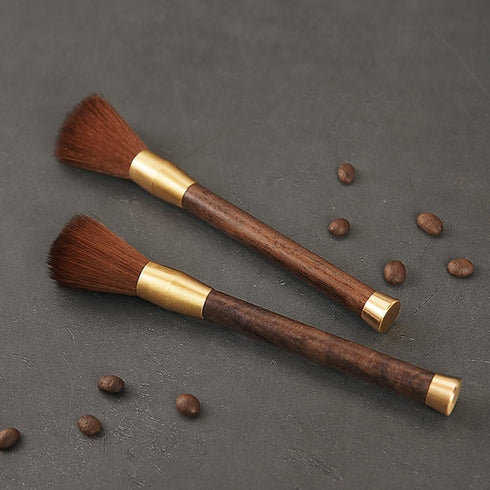 2PCS Coffee Brush, Machine Cleaning Tool with Wood Handle & Natural Soft Bristles for Home Kitchen