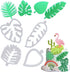 Mity rain Tropical Leaf Cookie Cutter - Hawaiian Palm Leaves Fondant Cutters Set for Cake Decorating (4Pcs)