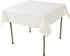 Cupuamon Square Tablecloth 52x52 inch - Washable Polyester Fabric for Wedding Party Dining Banquet Decoration, Ivory