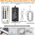 2-Pack 33FT 100LED 8 HXWEIYE Fairy Lights Battery Operated (Included) with Remote & Timer, Modes Rechargeable Twinkle