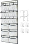 1 Pack Extra Large Hanging Over Door Shoe Organizer - 12+6 Pockets Shoe Rack for Closet Bedroom (White, 59 x 21.6 inch)
