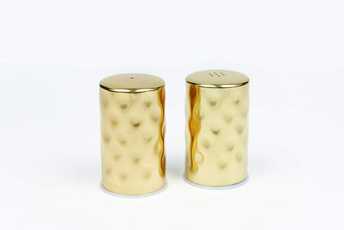 American Metalcraft GHSP2 Hammered Salt & Pepper Shaker Set, Gold, 2-Ounces Each