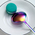 Berglander Rainbow Soup Spoon Set of 12, 7.5" Stainless Steel Titanium Plating, Dishwasher Safe
