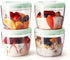 Overnight Oats Containers with Lids - 14oz 400ml Set of 4 Meal Prep Containers, Airtight Leakproof Reusable Food