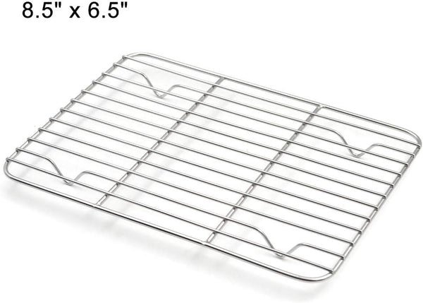 Aspire Cooling Rack 2 Pack - 9" x 7", Stainless Steel Baking Racks for Cooking Baking Roasting Grilling by Aspire