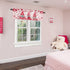 ALAGEO Valentines Valances Window Curtain, Pink Gnomes Kitchen Valances, Rod Pocket Love Heart Balloon Short Topper, 54