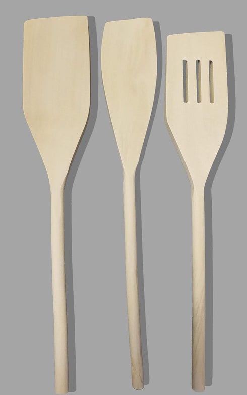 7 Piece Organic Wood Utensil Set, Eco-friendly Spatula and Spoons, Safe Kitchen Cooking Tools