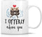 Retreez Funny Mug - I Otterly Adore You 11 Oz Ceramic Coffee Mug - Sarcastic Motivational Birthday Gift for Husband Wife